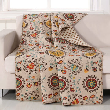Caima 100% Cotton Quilted Novelty Throw